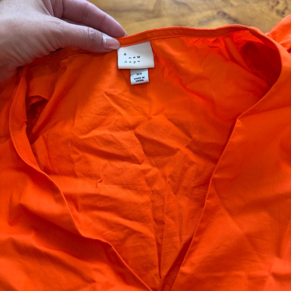 Target A New Day Elegant Orange Ruffle Dress - Picture 6 of 13